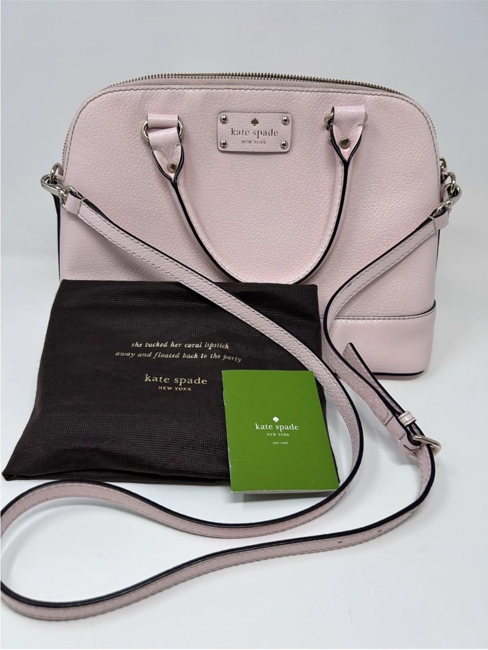 Kate Spade Wellesley Rachelle Pebbled Leather Satchel Shoulder Bag